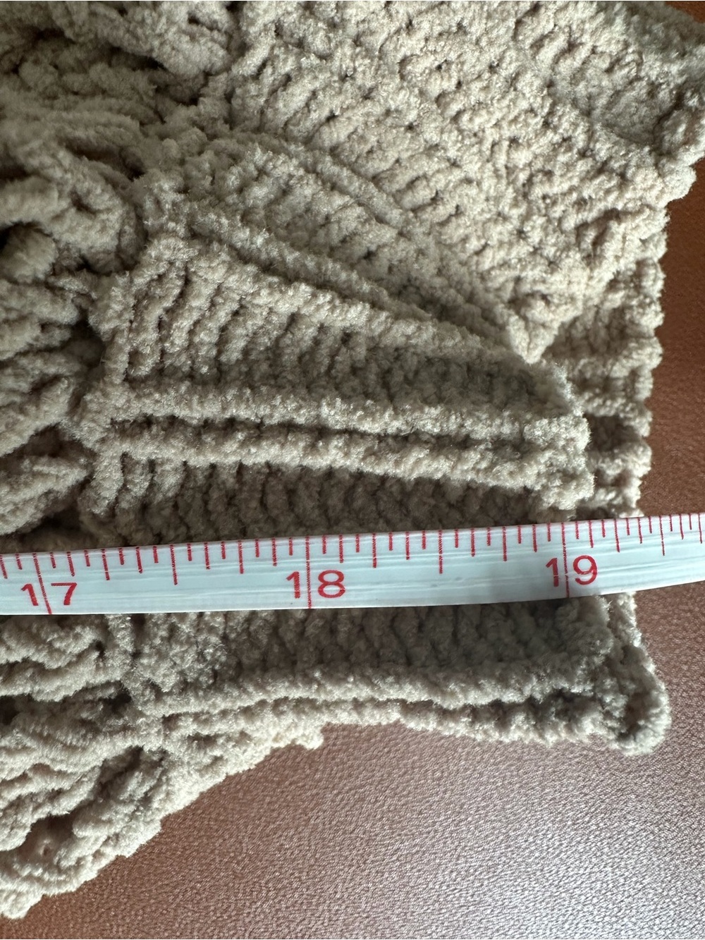 POL Beige & Dusty Rose Patterned Open-Front Knit Cardigan Sweater - Picture 7 of 7